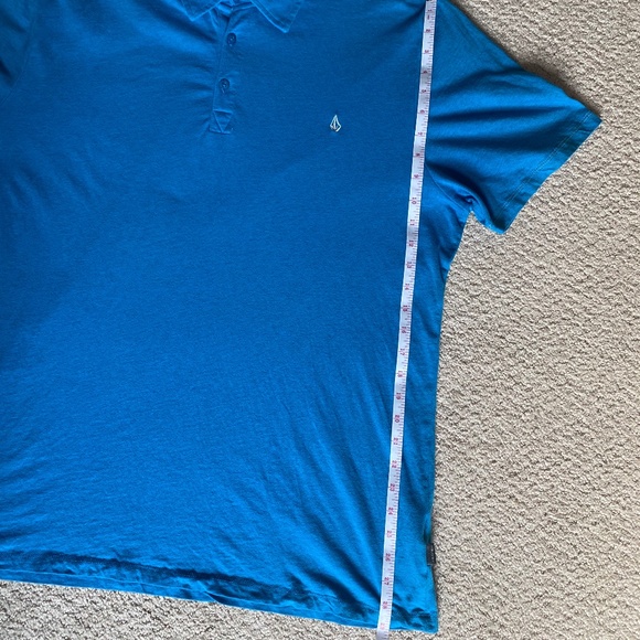 Volcom Wowzer polo shirt short sleeve cotton blue XL - Picture 8 of 16